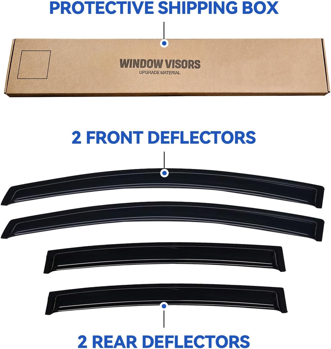 Window Visors Rain Guards for 2012-2020 Chevy Sonic Hatchback, Out-Channel Window Vent Wind Deflectors Visors Shades for 12-20 Chevy Sonic (Not for Sedan)