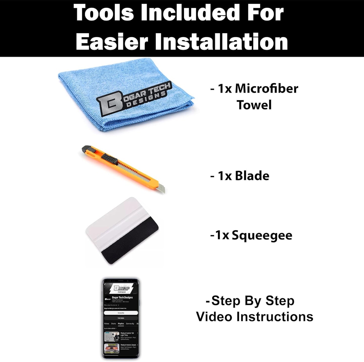 BOGAR TECH DESIGNS Full Headlight Head Light Tint Kit Compatible with Kia Forte 2022-2024, Light Smoke