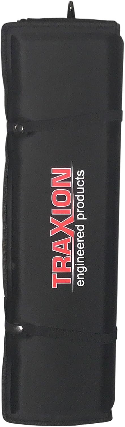 Traxion 3-200 NXT Foldable Topside Automotive Engine Creeper, Black and Traxion 1-500 VersaMat Roll-Up High Density Foam Utility Mat, Black