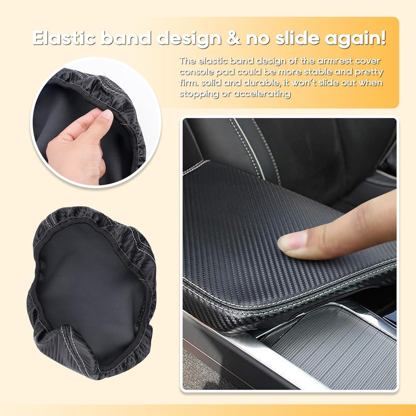 LFOTPP Central Console Armrest Box Cover Fit for Volov 2021 2022 2023 2024 XC60 S60 SPA Cover Car Armrest Cover Auto Center Console Pad (XC60 S60 Carbon Fiber)