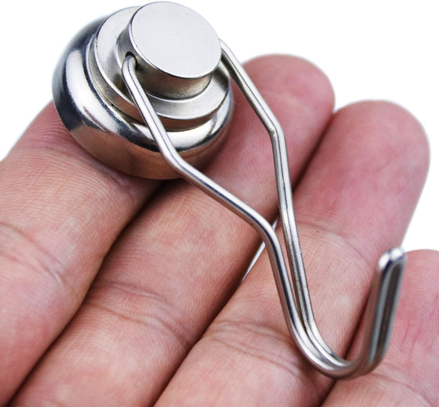 MIKEDE Magnetic Hooks Heavy Duty, 60 lb+ Strong Swivel Swing Neodymium Magnetic Hooks for Hanging, Strong Magnet Hanger for Cruise Cabins, Locker, Toolbox, Home, Kitchen - Pack of 10