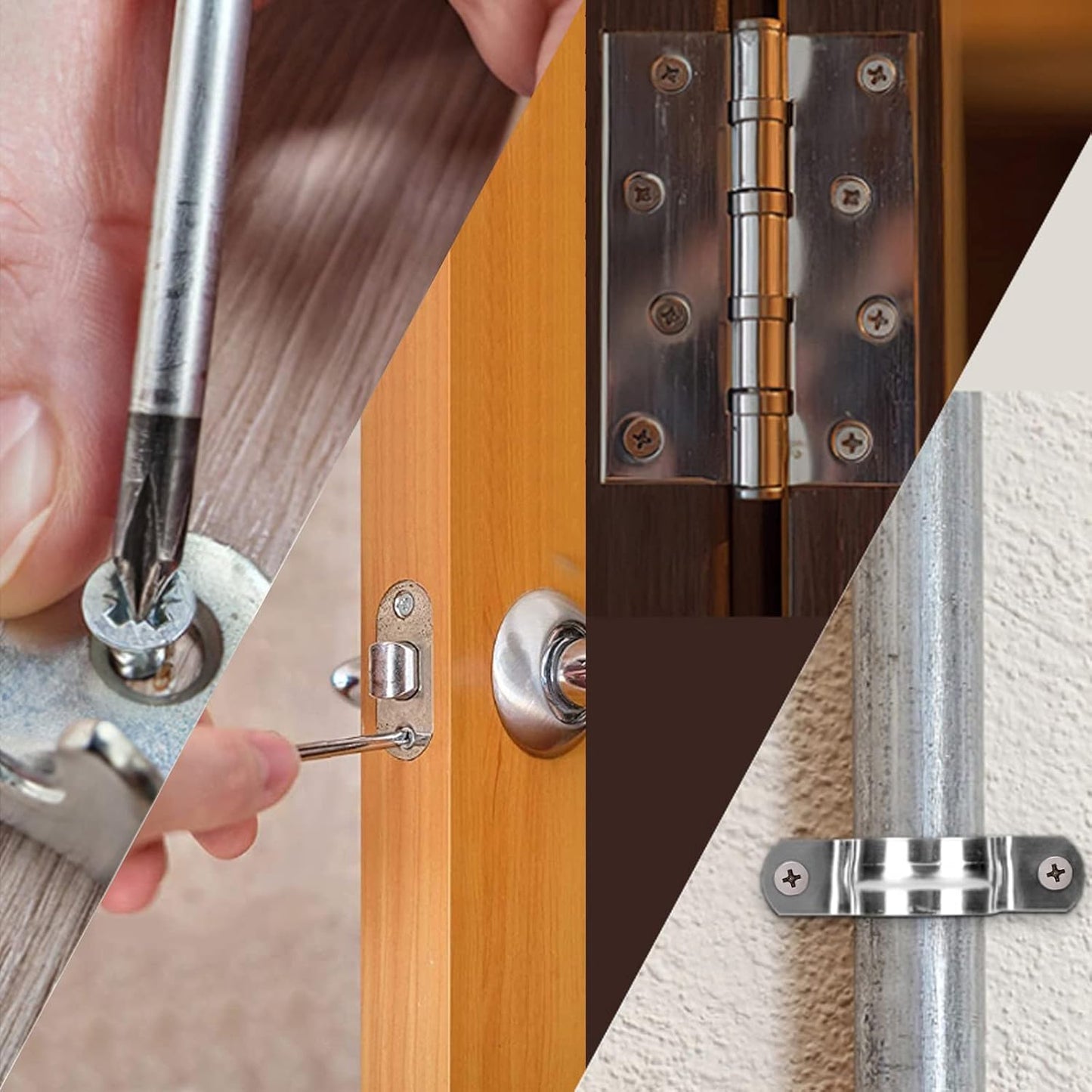 #14 x 3/4" Wood Screw 100Pcs 18-8 (304) Stainless Steel Screws Flat Head Phillips Fast Self Tapping Drywall Screws by SG TZH