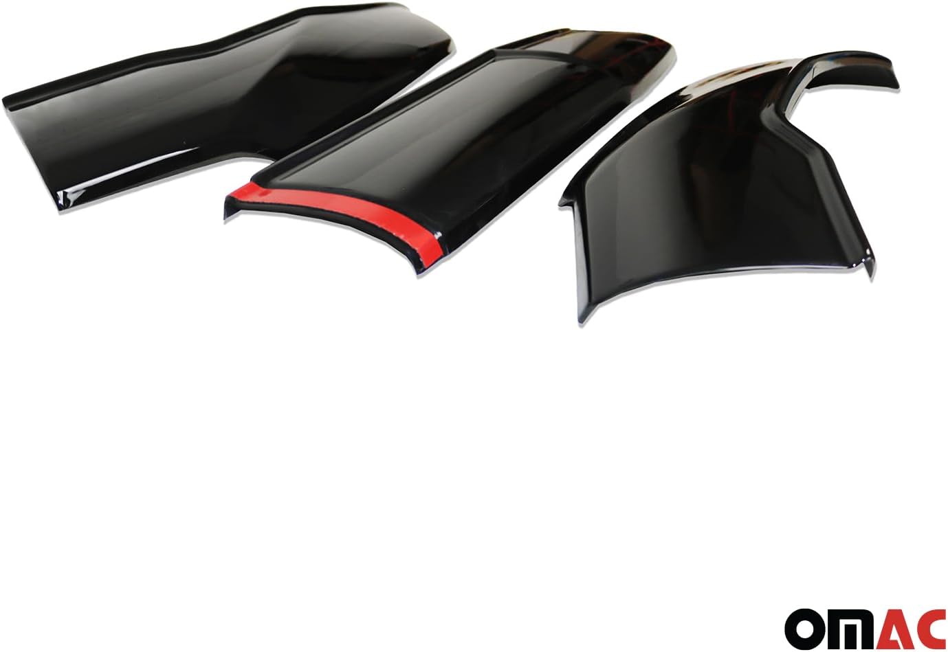 OMAC Front Bug Shield Hood Deflector for Mercedes Sprinter W907 910 2019-2025, 3 Pcs, All Weather, Black