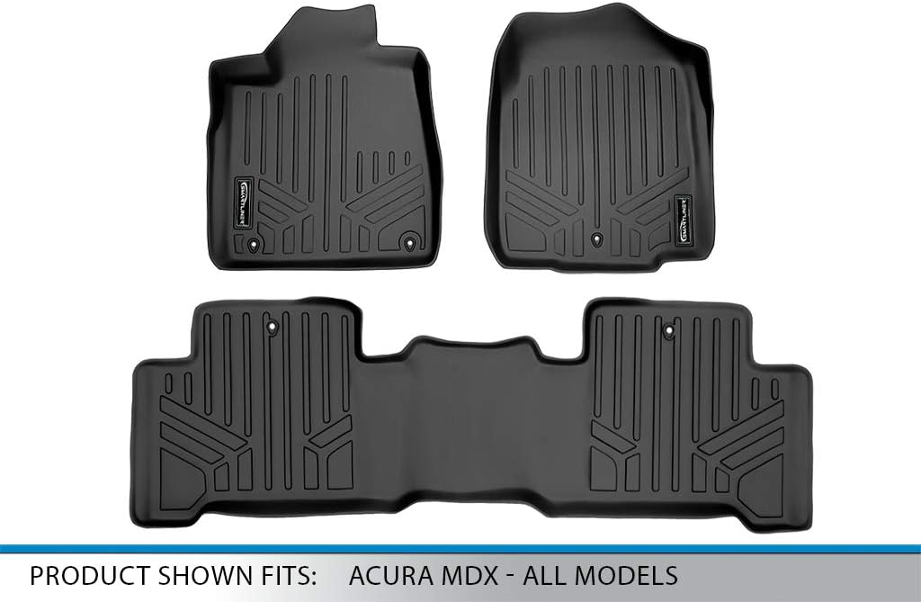 SMARTLINER Custom Fit Floor Mats 2 Row Liner Set for 2007-2013 Acura MDX
