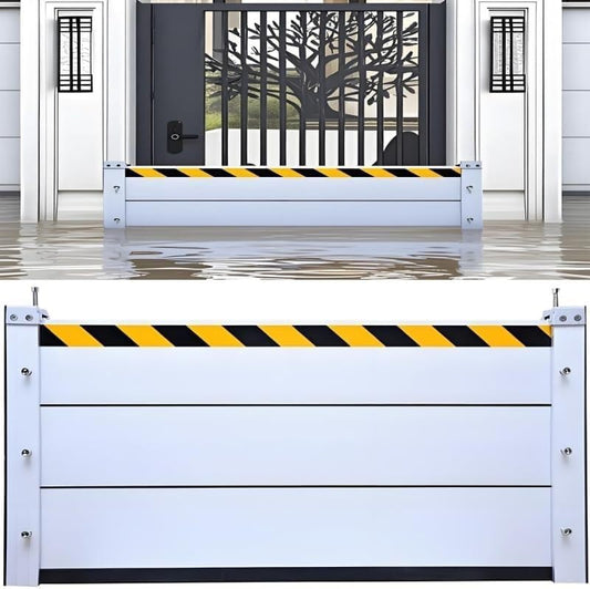 Flood Barriers for Home Exterior,Aluminum Alloy Outdoor Garage Doors Water Barriers for Flooding(H39.4Inch,L17.5FT)