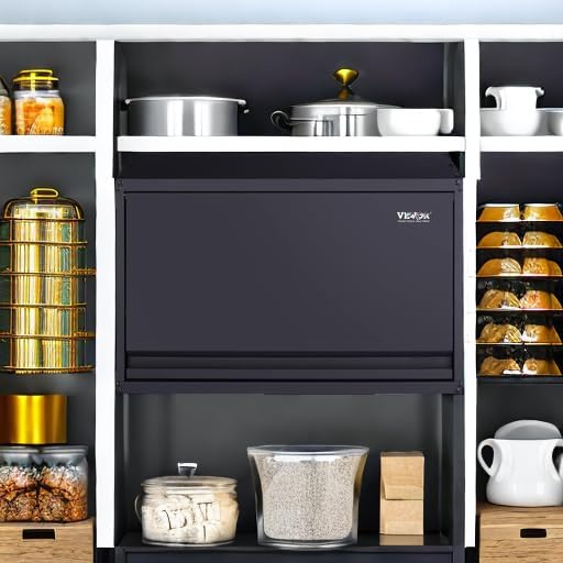 VEVOR Metal Storage Cabinet, 120lbs Load Capacity per Shelf, 20'' Tall Wall-Mounted Powder-Coating Steel Garage Cabinet with Adjustable Shelf, Press to Close & Open Door Perfect for Office Garage Tool