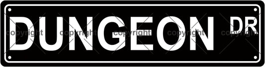DUNGEON DR Space Metal Tin Street Sign Bar Cafe Garage Cave Home Room Wall Bathroom Farmhouse Garden Porch Patio Decor, 16 x 4 Inch