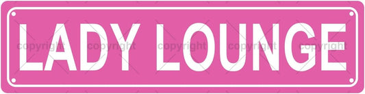 LADY LOUNGE Space Metal Tin Street Sign Bar Cafe Garage Cave Home Room Wall Bathroom Farmhouse Garden Porch Patio Decor, 16 x 4 Inch