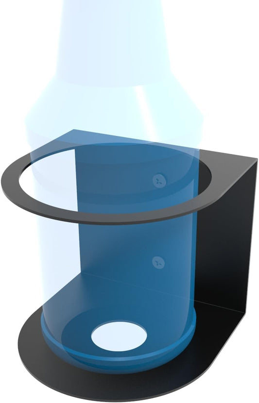 JINGCHENGMEI 1 Spray Bottle Holder, Steel Wall Mount Storage Organizer for All-Purpose at Garage and Home (SBH-1B1Pc)