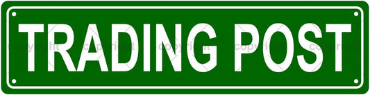 TRADING POST Space Metal Tin Street Sign Bar Cafe Garage Cave Home Room Wall Bathroom Farmhouse Garden Porch Patio Decor, 16 x 4 Inch