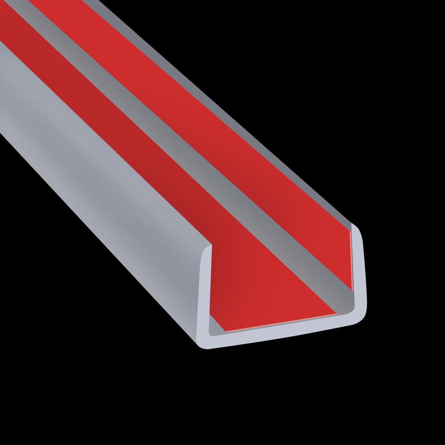 Rubber Edge Trim, Flexible Self Adhesive U Shaped Peel and Stick Edge Banding, 1-1/2"(38mm) U Channel Edge Protector, Edge Guards for Woods, Furniture, 20Ft, Grey Color