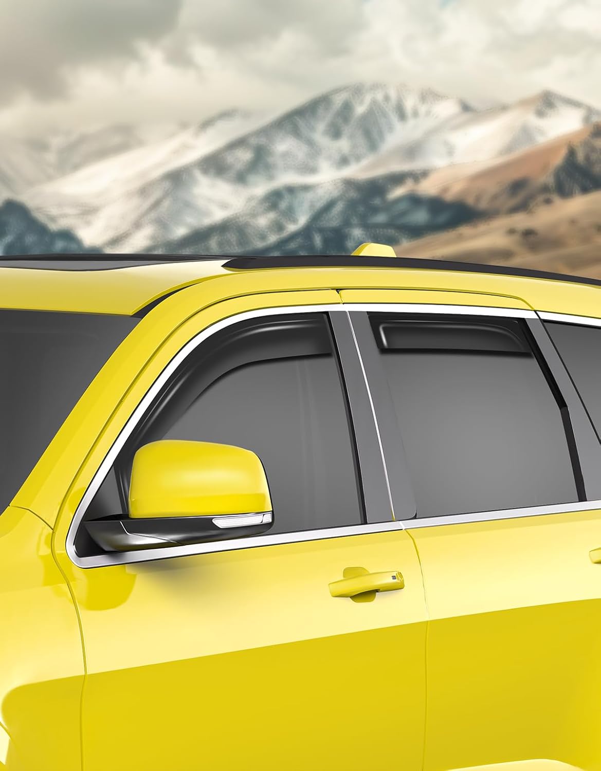 in-Channel Window Rain Guards Fit for Jeep Grand Cherokee 2011-2021 Limited Extra Durable Window Deflectors Vent Visors Shades Car Accessories Visors Rain Guards -4 pcs