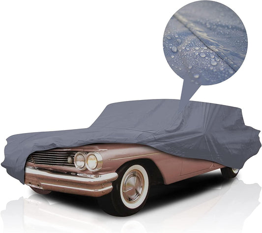 Supreme Full Car Cover – Semi Custom Fit for Full-Size Cars | Dustproof, Windproof, UV Protection, Breathable & Durable All-Weather Protection | Fits Volkswagen 412 1972-1974 Wagon 2-Door