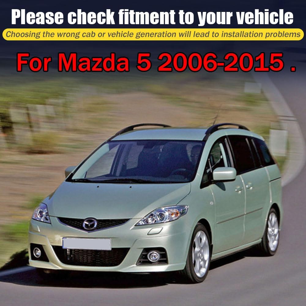 Rain Guards for Mazda 5 2006-2015, Tape-on Side Window Deflectors for Mazda 5, Window Visors for Mazda Cars, for Mazda Car Accessories 4 Rain Guards ＆ 2 Car Coasters
