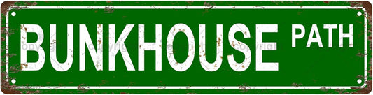 BUNKHOUSE PATH Space Vintage Metal Tin Sign, Street Sign, Home Decor, Room Decor, Wall Decor, Bathroom Decor, Bar Decor, Cafe Decor, Garage Decor, 16 x 4 Inch