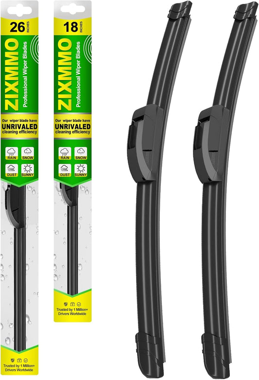QUALITY 26in + 18in Premium All-Season Windshield Wiper Blades for Original Equipment Replacement(Set of 2)