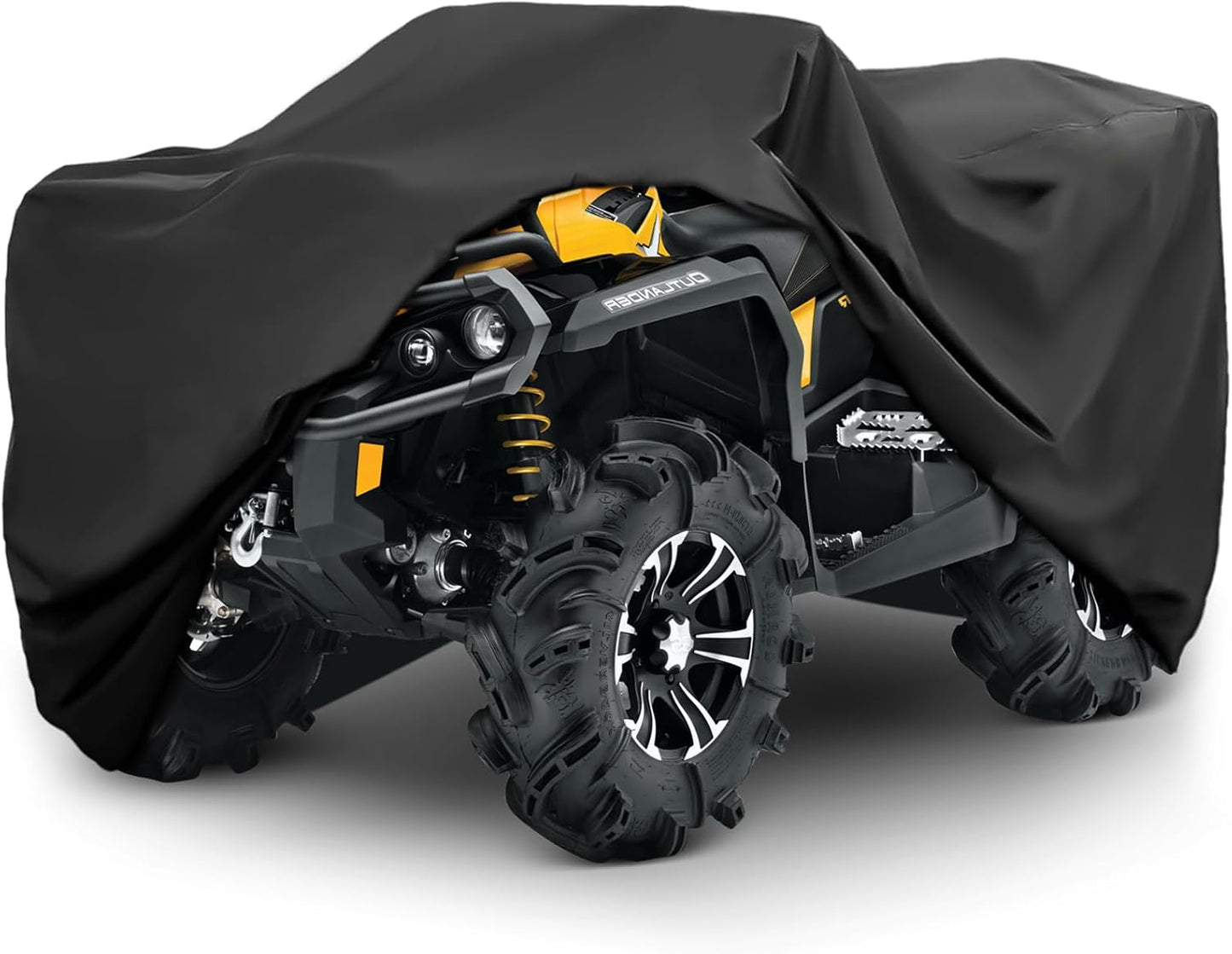 XYZCTEM Premium ATV Cover,210D Oxford Fabric Protection Against Water, UV, Wind. Quad Cover for Can-am,Suzuki,Kawasaki, Honda, Yamaha, Polaris,and More.4 Wheeler Accessories(Black,82 inch)