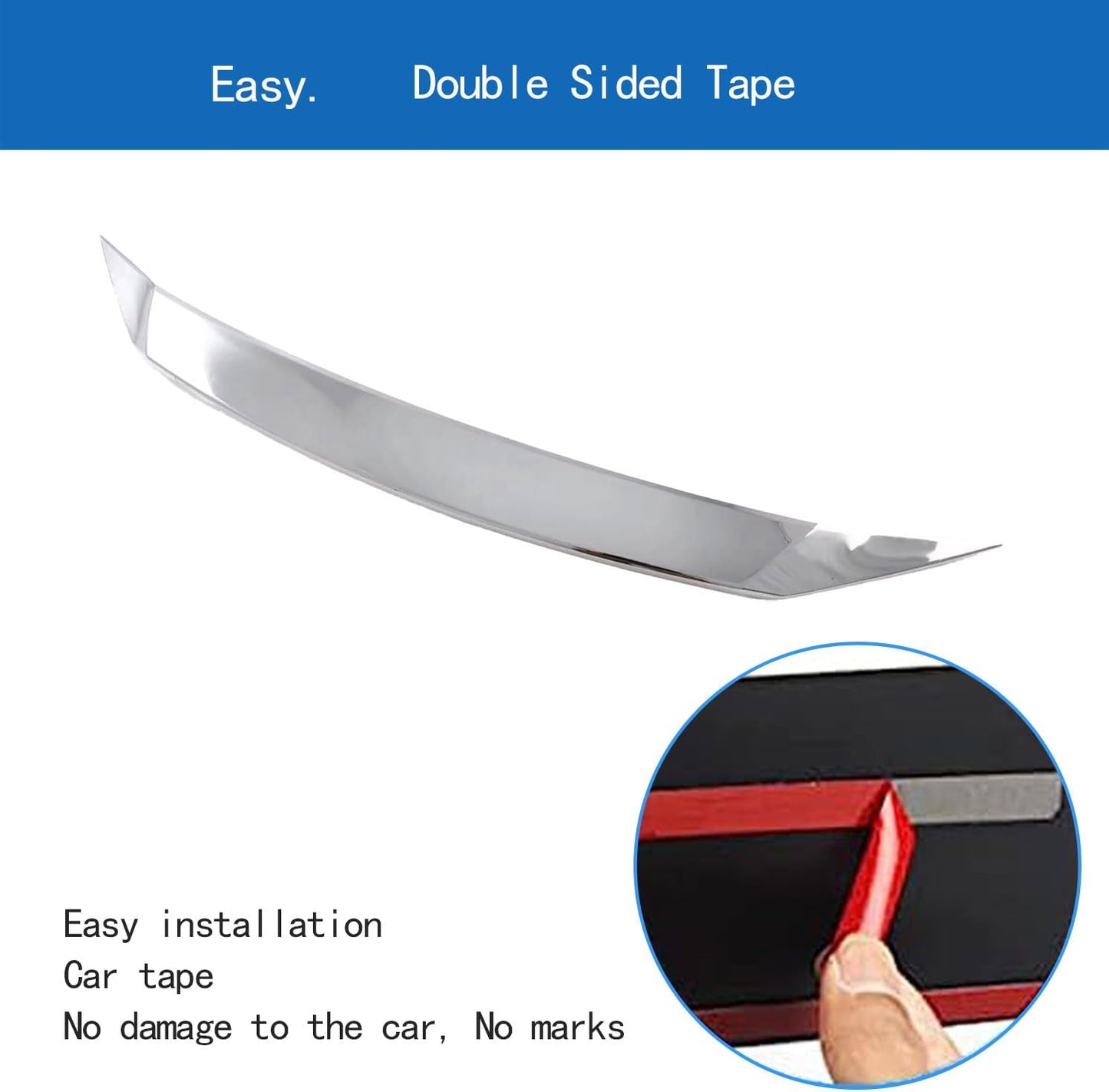 Front Hood Air Deflector，Car Bonnet Molding Cover Trim Fit for Mazda CX-50 and CX50 Hybrid 2023 2024 2025，Exterior Accessory（ABS,Glossy Chrome）