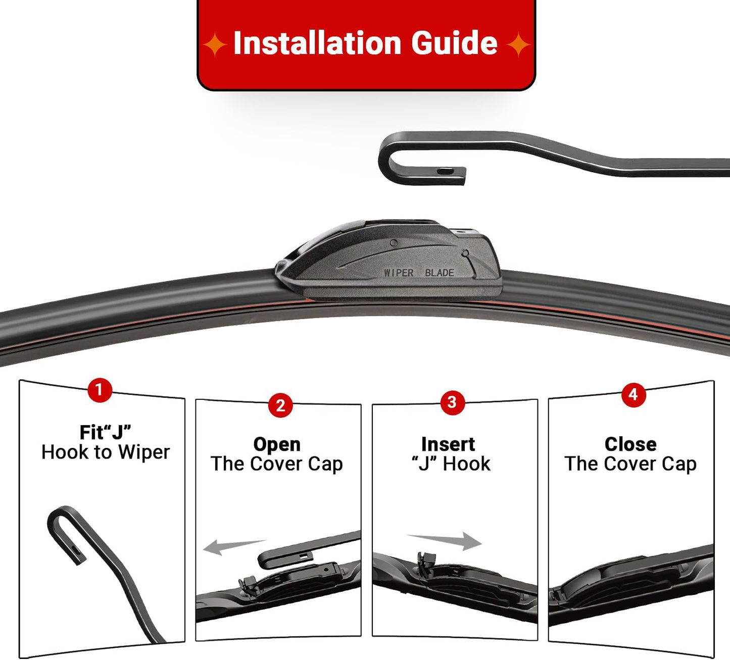 Windshield Wiper Blades Replacement for Chevy Chevrolet Traverse 2018 2019 2020 2021 2022 2023 Original Factory Quality Front Rear Wipers Blade Set for My Car - 24" 20" 10" (Pack of 3)