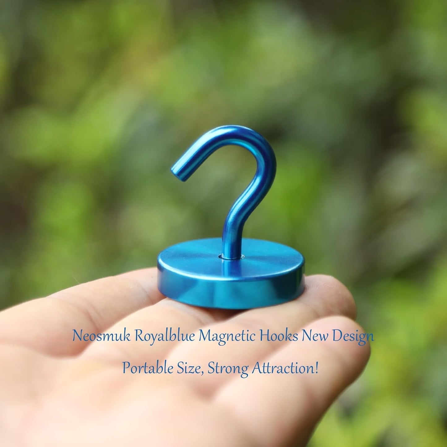 Neosmuk Magnetic Hooks, Cruise Ship Essentials, 120lb+ Heavy Duty Magnetic Hooks for Cruise Cabins, Refrigerator, Grill, Hanging, and Travel | Extra Strong Must-Haves Magnet Hook,Royalblue, Pack of 10