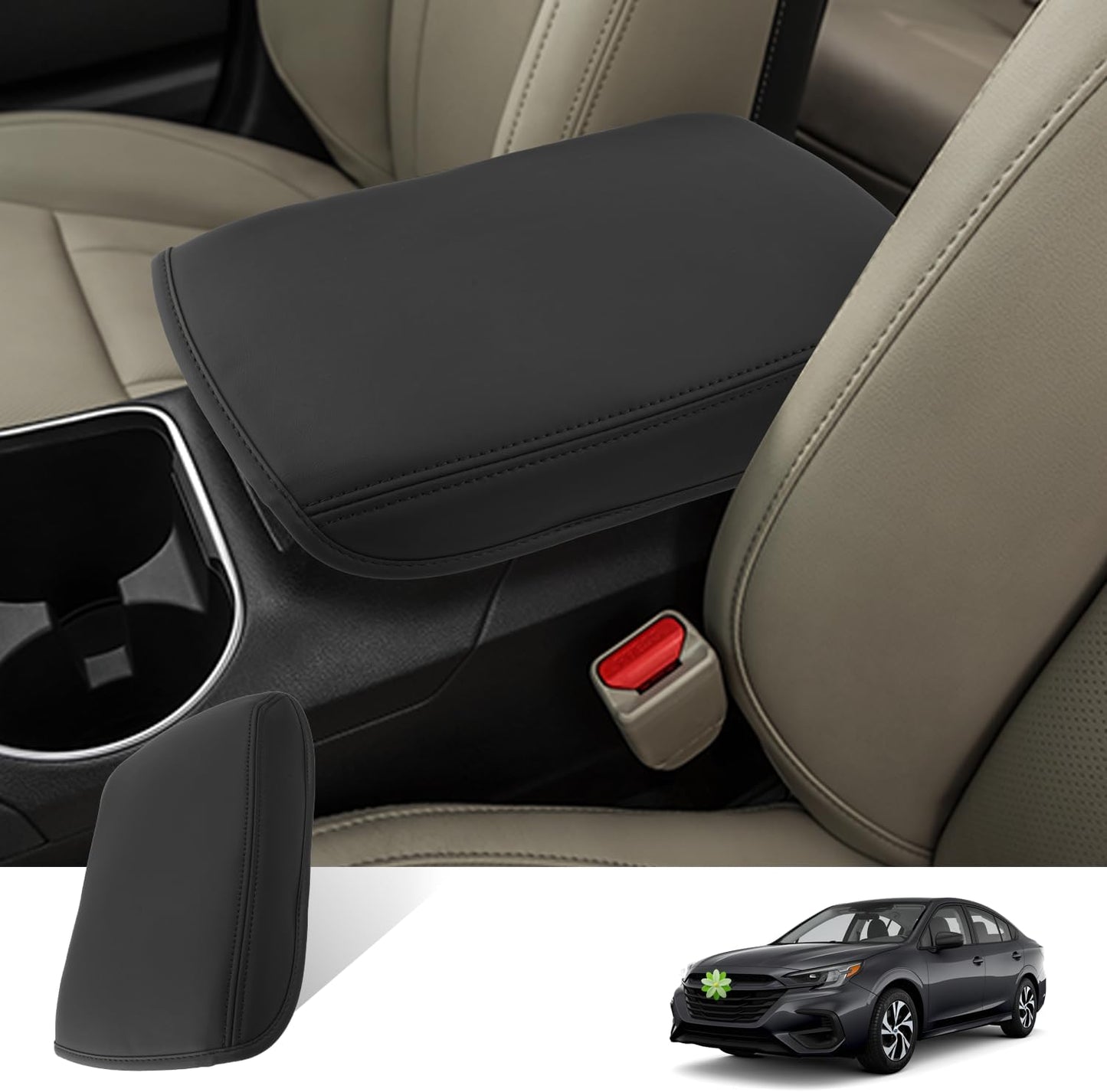 Ruiya 2025 Legacy Armrest Cover for Subaru Legacy Accessories Center Console Armrest Lid Cover Compatible with 2021 2022 2023 2024 2025 Subaru Legacy Premium/Sport/Limited/Limited XT/Touring XT