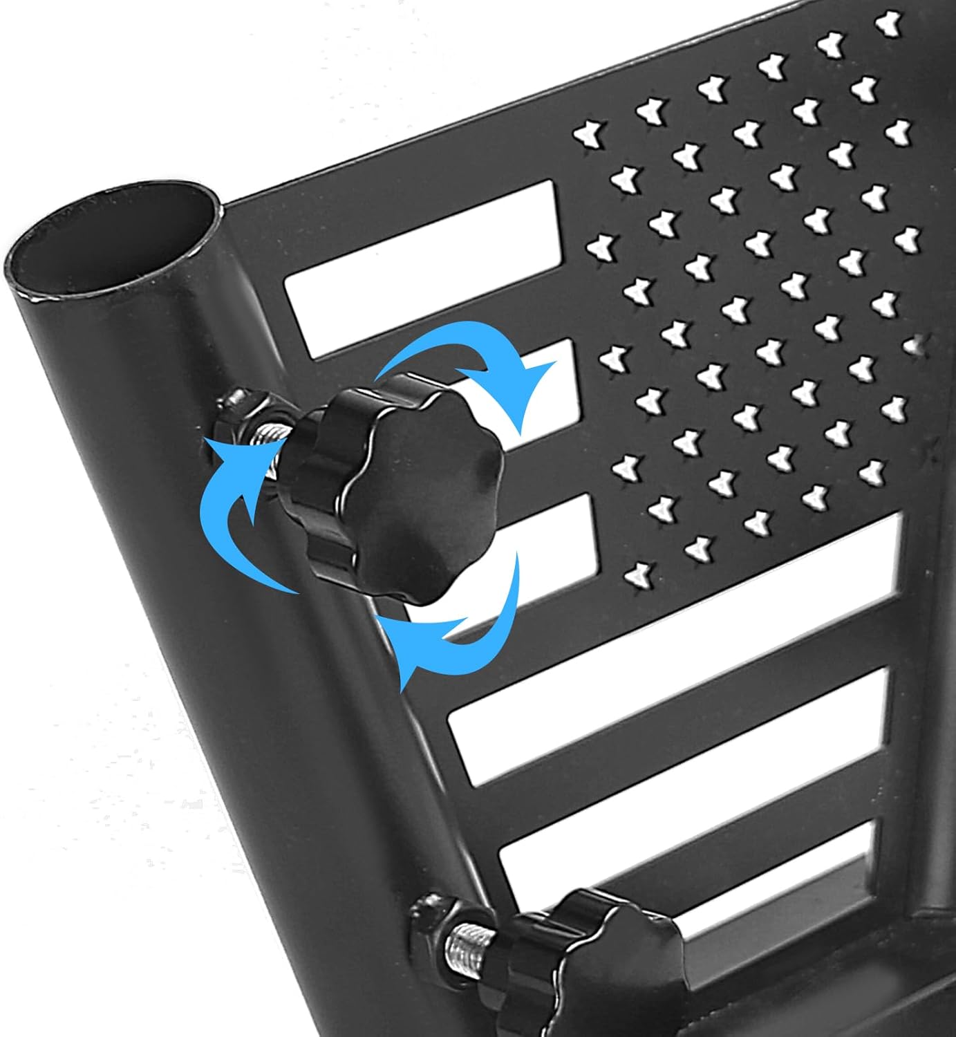 Heavy Duty Dual Hitch Flag Pole Holder for Fits 2" Trailer Receiver, Truck Hitch Flag Pole, Universal Flag Pole Mount Compatible with Car, Truck, SUV, Pickup, Camper & Trailer