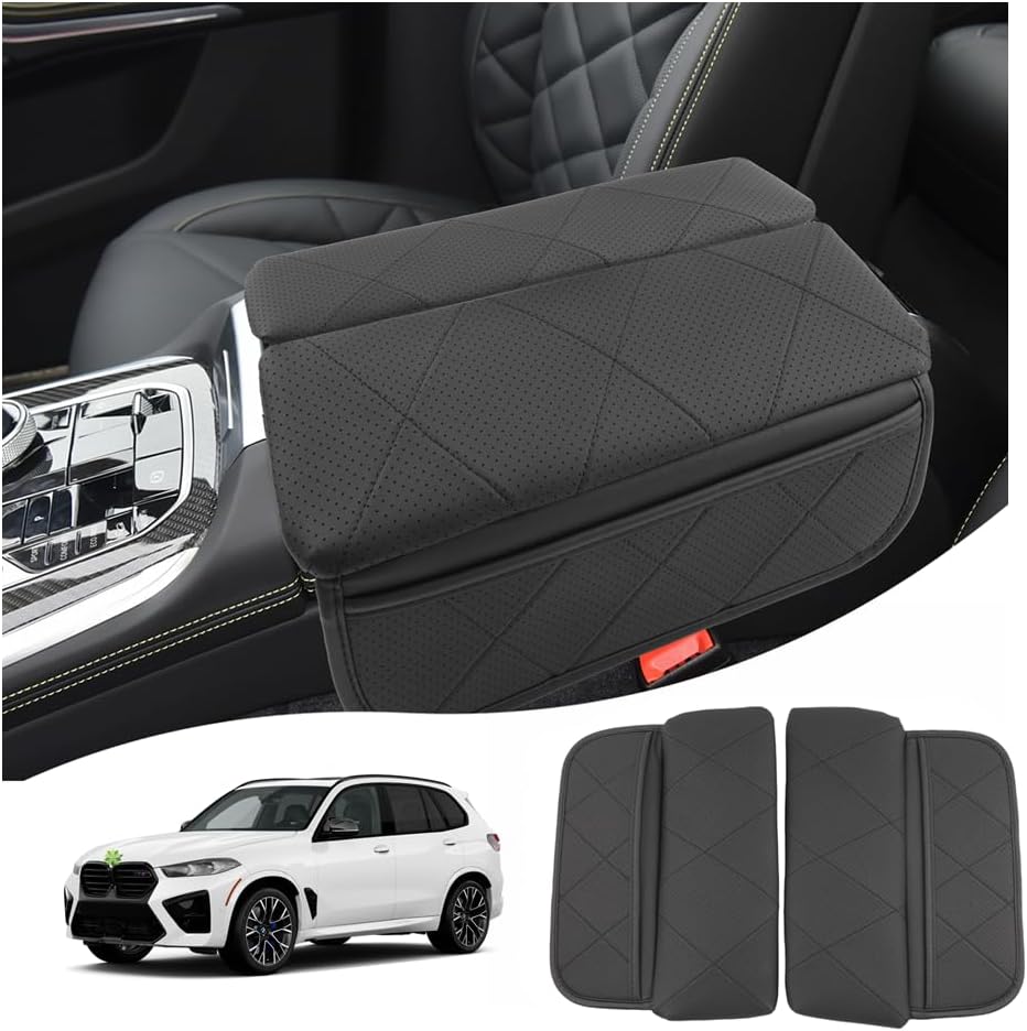 Ruiya BMW X5/X6/X7 Armrest Cover,for BMW X5/X6/X7 Accessories Center Console Cover Comfy Thicken Armrest Lid Cover Compatible with (2019~2026) BMW X5 G05/(2020~2026) BMW X6 G06/(2019~2026) BMW X7 G07