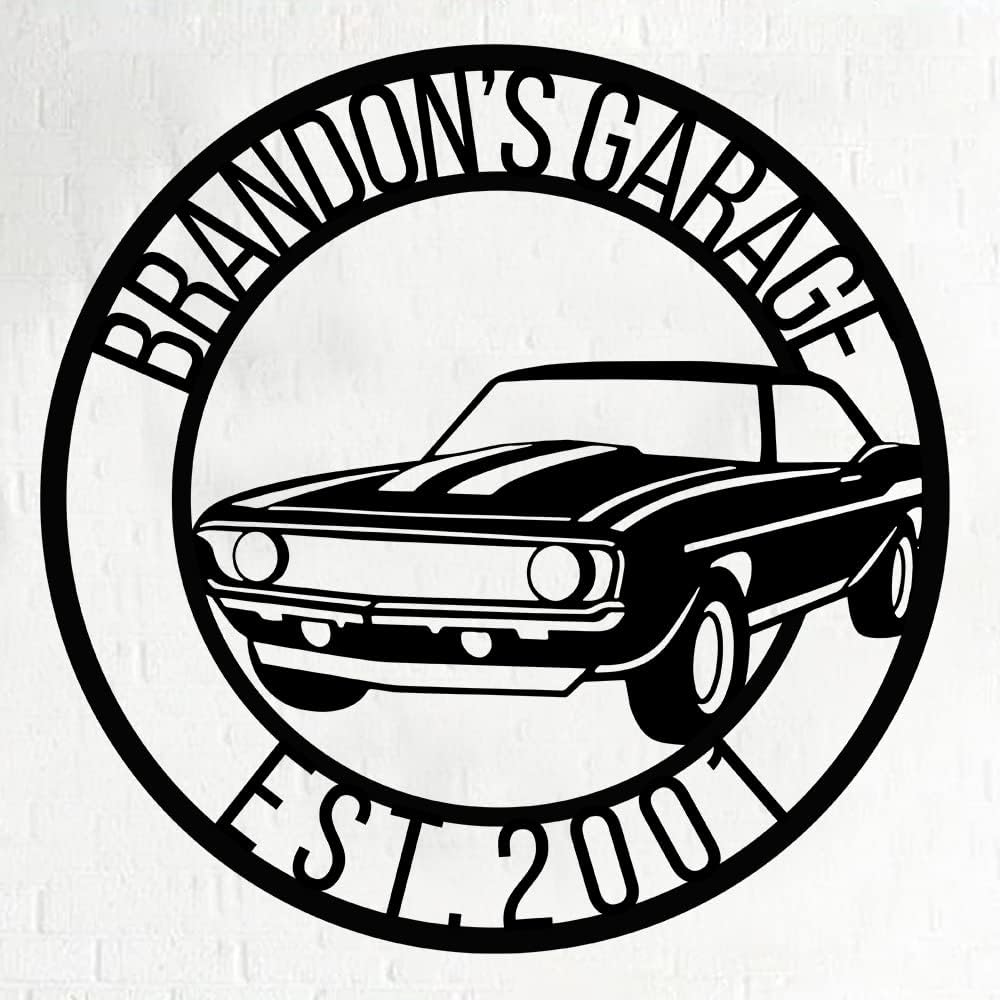 Papa's Custom Workshop & Garage Metal Sign for Dad's Birthday, Fathers Day & Mechanic?