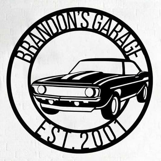 Papa's Custom Workshop & Garage Metal Sign for Dad's Birthday, Fathers Day & Mechanic?