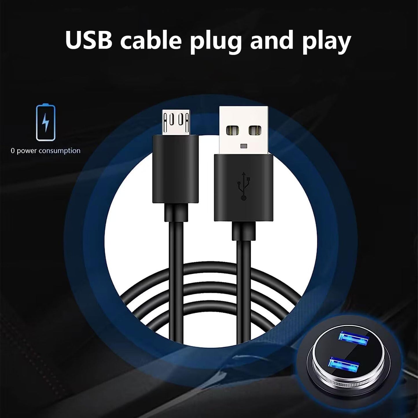 GPS Digital Speed Meter Speedometer HUD with MPH Speed Head Up Display for All Cars, USB Cable Plug & Play