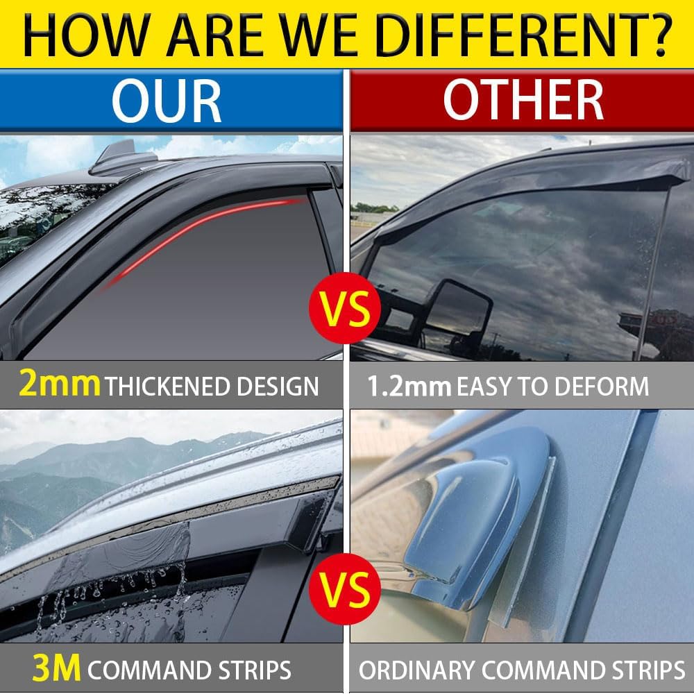 Rain Guards for Mazda CX-5 2017-2023, Tape-on Side Window Deflectors for Mazda CX-5, Window Visors for Mazda Cars, for Mazda Car Accessories 4 Rain Guards ＆ 2 Car Coasters