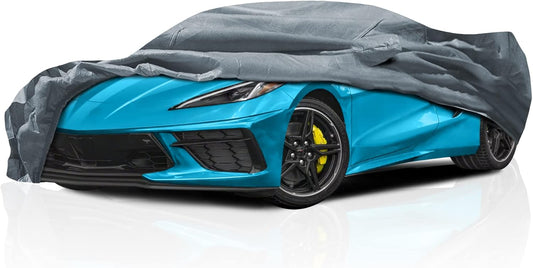 5-Layer Full Car Cover – Semi Custom Fit for 2020-2025 Chevrolet Corvette C8 | All-Weather Protection: Waterproof, Dustproof, Windproof, UV-Resistant
