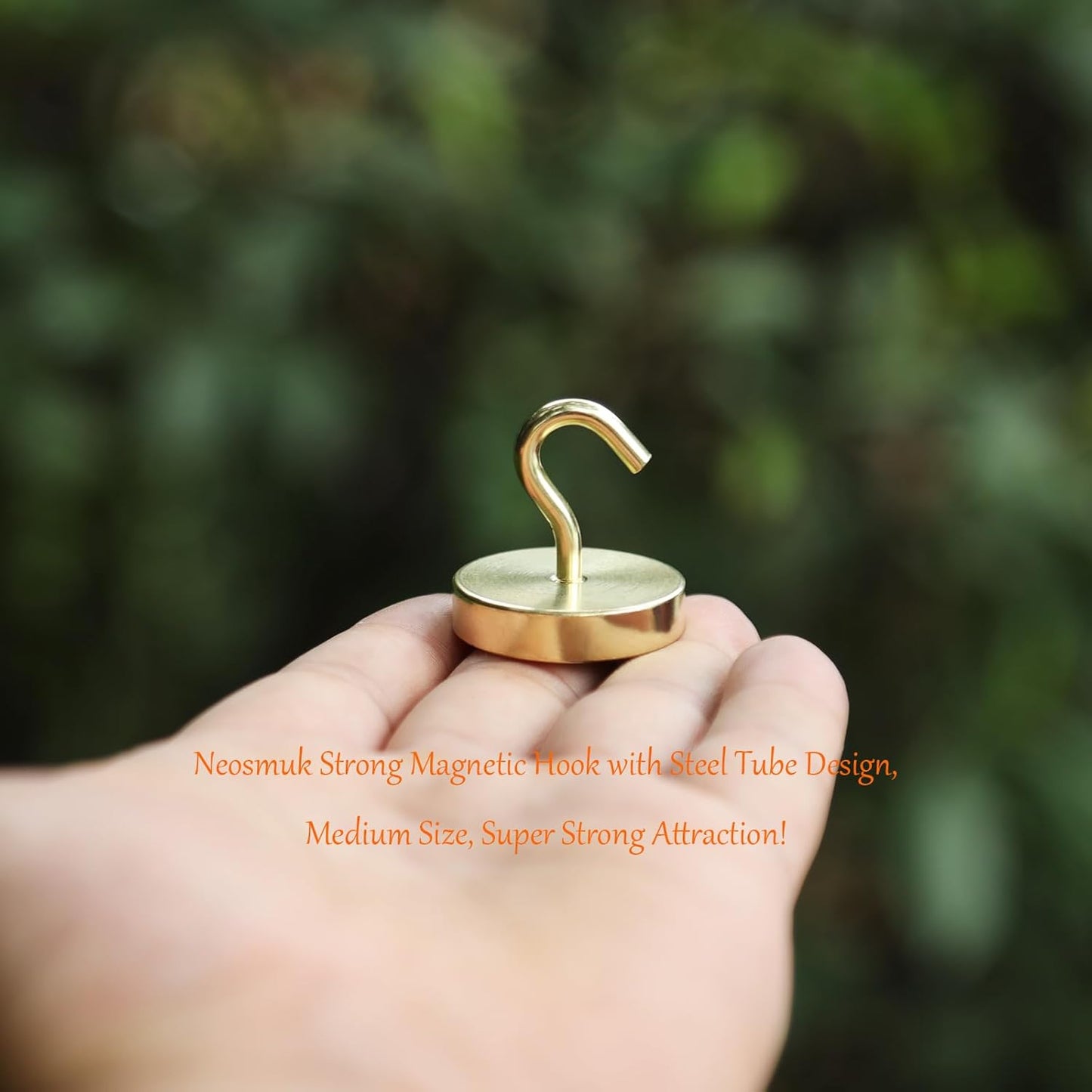 Neosmuk Magnetic Hooks, Cruise Ship Essentials, 100lb+ Heavy Duty Magnetic Hooks for Cruise Cabins, Refrigerator, Grill, Hanging, and Travel | Extra Strong Must-Haves Magnet Hook,Gold