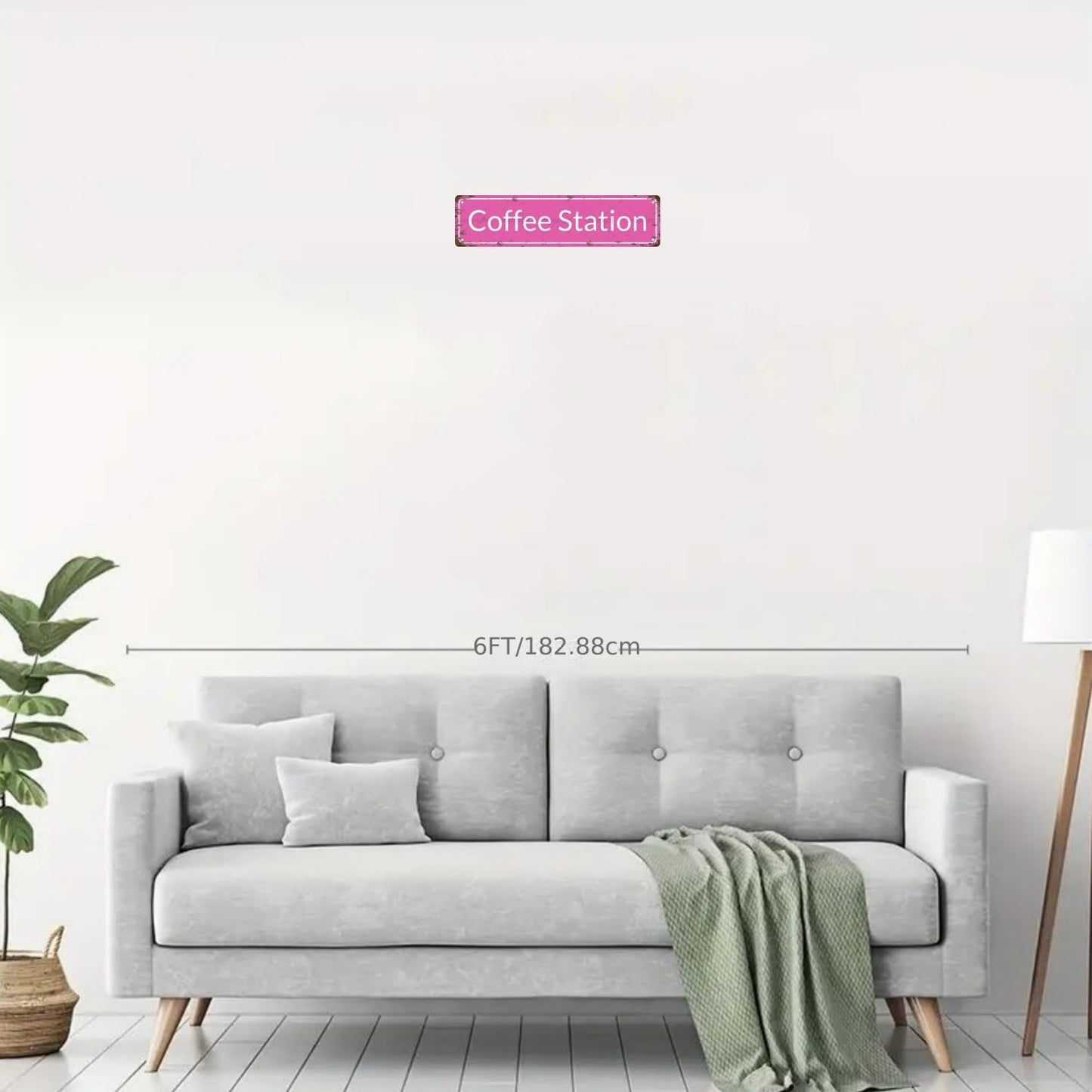 COFFEE STATION Space Vintage Metal Tin Street Sign Bar Cafe Garage Cave Home Room Wall Bathroom Farmhouse Garden Porch Patio Decor, 16 x 4 Inch