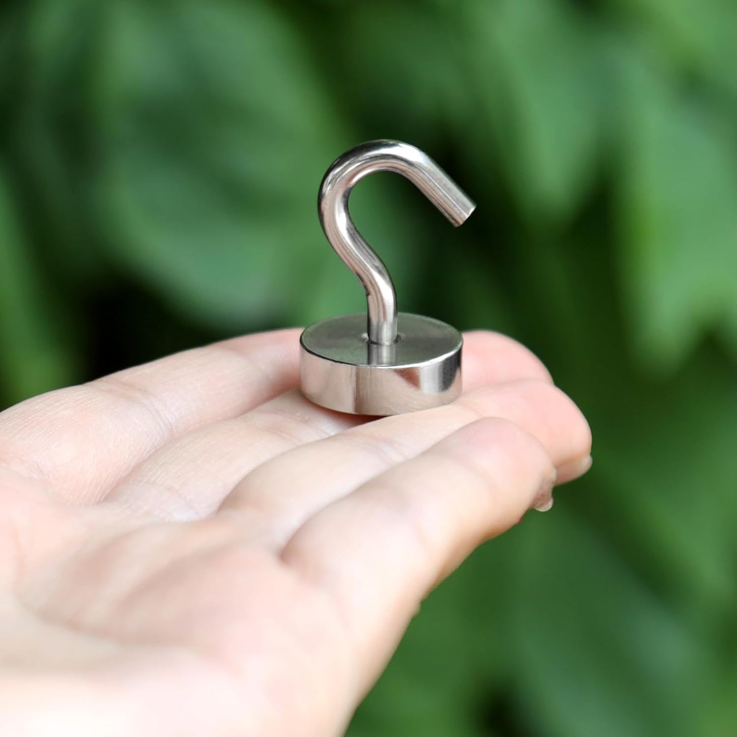 Neosmuk Magnetic Hooks, Cruise Ship Essentials, 30lb+ Heavy Duty Magnetic Hooks for Cruise Cabins, Refrigerator, Grill, Hanging, and Travel | Extra Strong Must-Haves Magnet Hook,Silver,Pack of 10