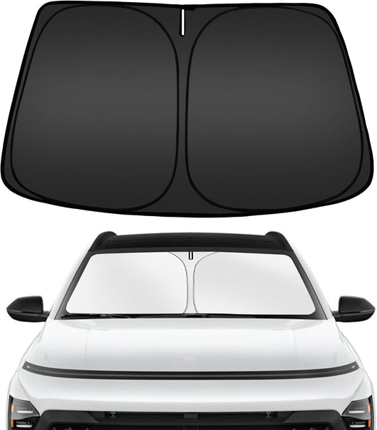 ARISMOTOR Windshield Sun Shade for Hyundai Kona 2024-2025, Custom Fit Foldable Front Window Sunshade Sun Visor Protector, Block UV Rays Keep Your Car Cooler