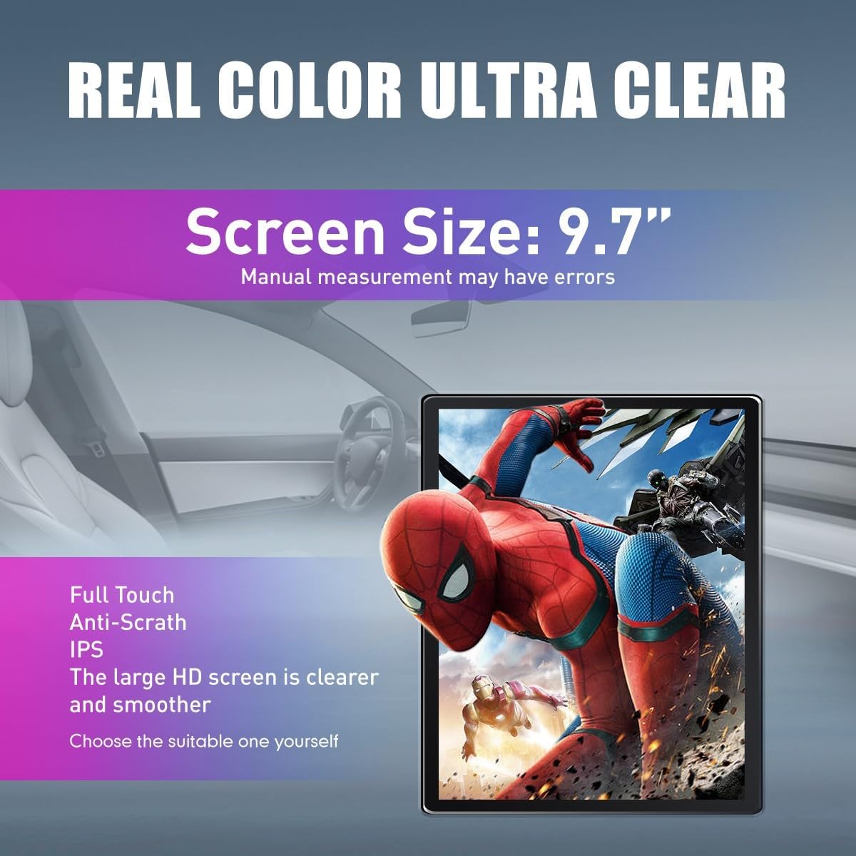 Kunfine Tesla Style Car CarPlay Android Auto Navigation Stereo GPS Radio Reverse Camera 9.7" IPS Touchscreen Headunit Tablet Media Player For Peugeot 301 13-22, if Applicable Quad Core 1G+32G Advanced