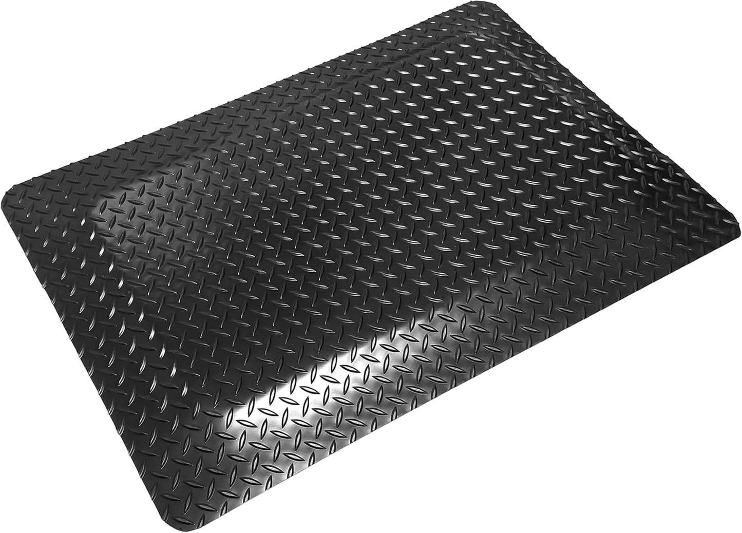 Rhino Mats, American Classic Diamond Anti-Fatigue Mats, Industrial Ergonomic Comfort Standing Mat for Work, Home, Garage, Office, Kitchen or Anywhere (Black 1" Thick, 2 FT. x 12 FT.)