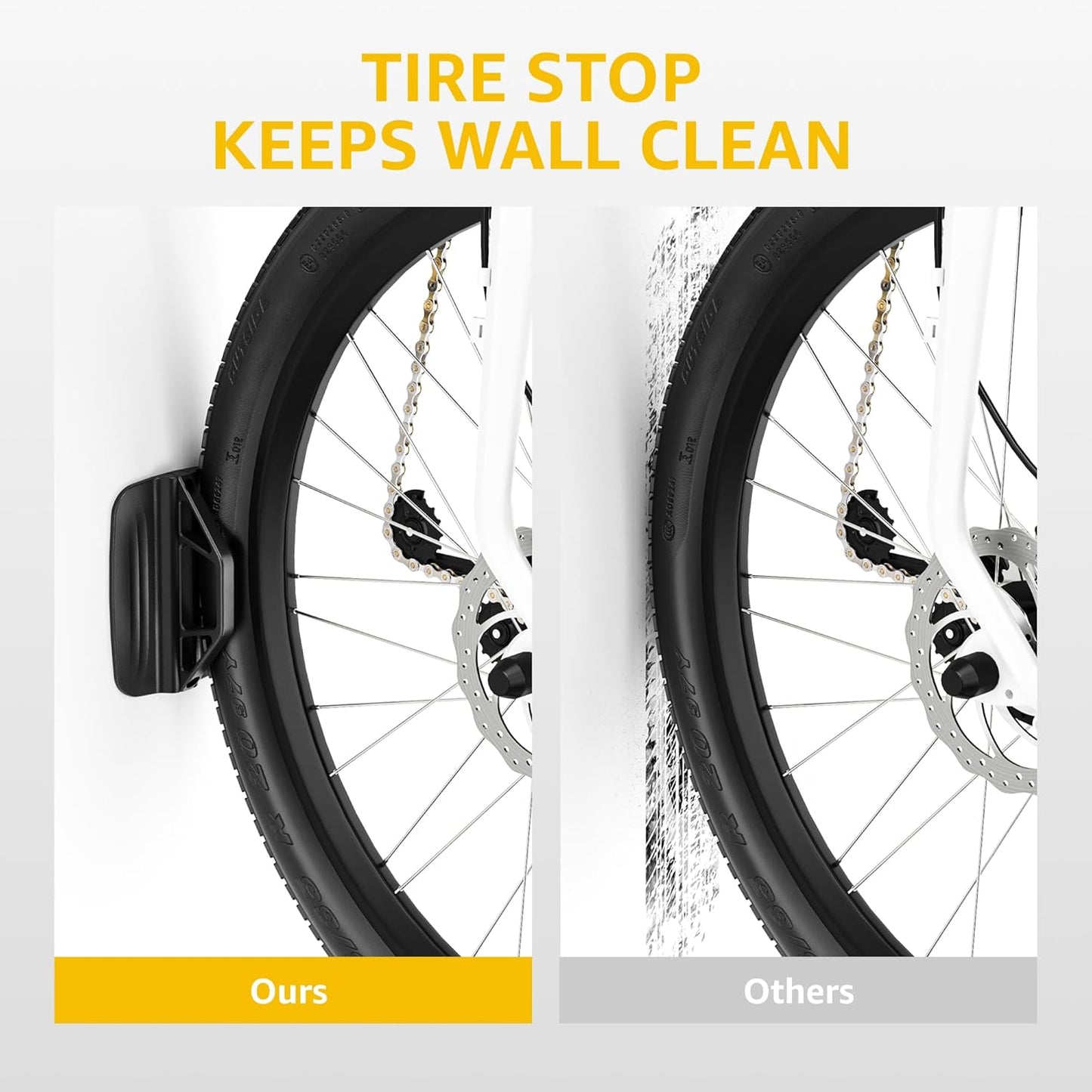 monTEK Swivel Bike Wall Mount, Bike Hangers for Garage, Space-Saving Vertical Bike Rack, Sturdy Bike Storage Rack Holds Up to 66lbs, Easy to Install, 4 Pack