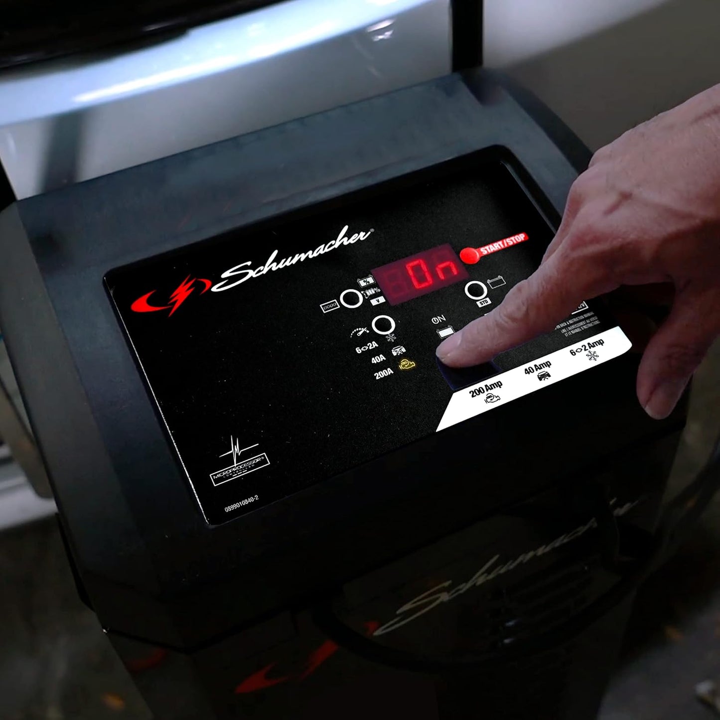 Schumacher Electric Wheeled Battery Charger and Engine Starter, SC1353, 6-in-1, Fully Automatic, with Diagnostics, 200 Cranking Amps, 40 Amp Boost Mode, 6V, 12V, for Car, Truck, and Marine Batteries