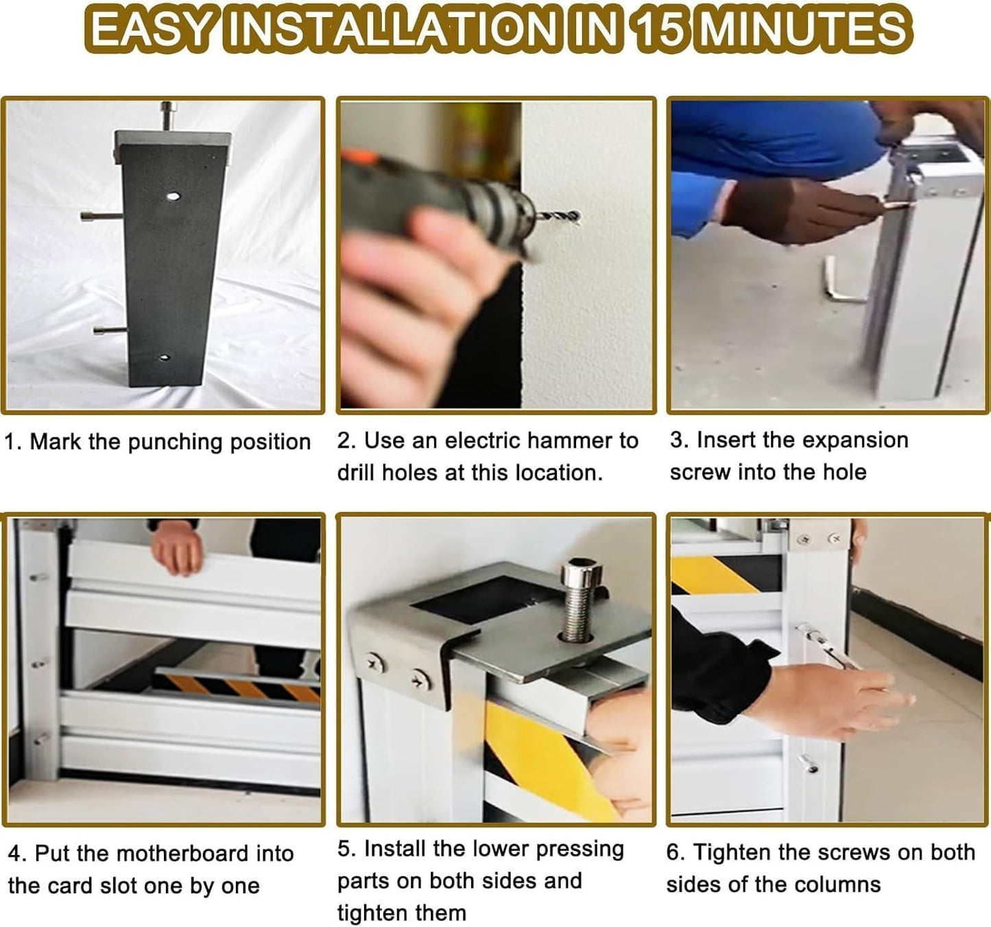 Reusable Heavy Duty Aluminum Flood Barriers for Home Exterior, Flood Protection Barriers Water Barrier Door Quick Detachable Garage Doors Detachable Mobile Rain Water Baffle (H 7.9 inch L 5.5FT)