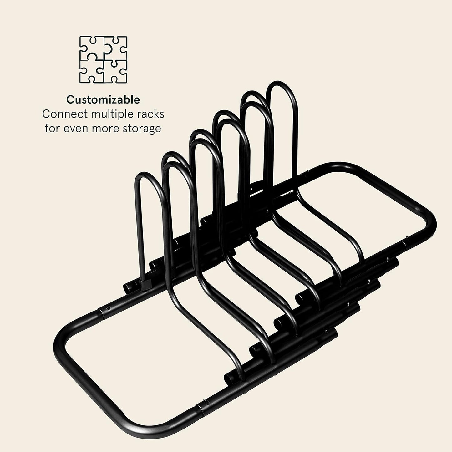 Retrospec Stash Rack 2, 4 & 5 Bike Floor Stand Bicycle Storage Organizer for Mountain Bike, Road Bike, Weather Resistant Fine Powder Steel Coating Fits Wheels up to 3"