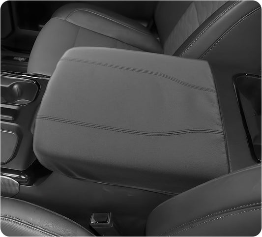 2025 2026 Silverado EV Center Console Cover Compatible with 2024 2025 2026 Silverado EV/GMC Sierra EV Accessories 2025 2026 Silverado EV/GMC Sierra EV Armrest Cover Armrest Console Cover (Thin Black)