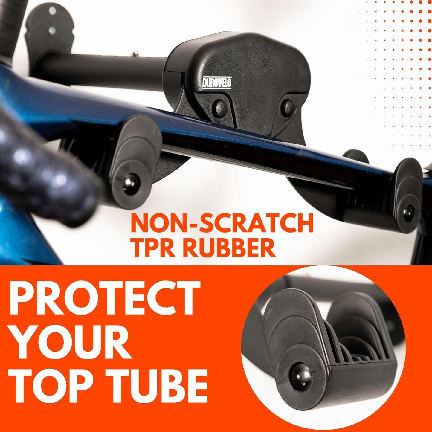 Bike Wall Mount - Horizontal Wall Hanger, Adjustable Design for Road, Mountain and Hybrid Bikes up to 48.5 lbs - Space-Saving Bike Rack for Garage or Apartment - Sturdy Indoor Bicycle Storage