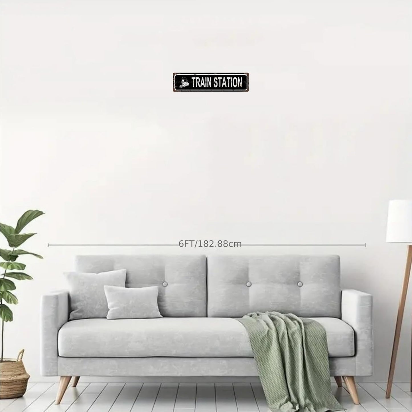 TRAIN STATION Vintage Metal Tin Sign, Street Sign, Home Decor, Room Decor, Wall Decor, Bathroom Decor, Bar Decor, Cafe Decor, Garage Decor, 16 x 4 Inch