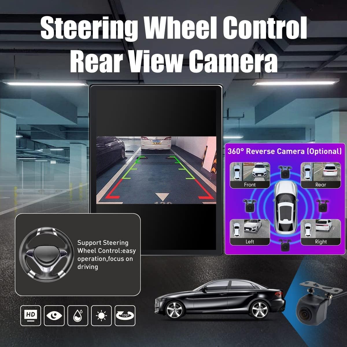 Kunfine Tesla Style Car CarPlay Android Auto Navigation Stereo GPS Radio Reverse Camera 9.7" IPS Touchscreen Headunit Tablet Media Player For Peugeot 301 13-22, if Applicable Octa Core 2G+32G Advanced