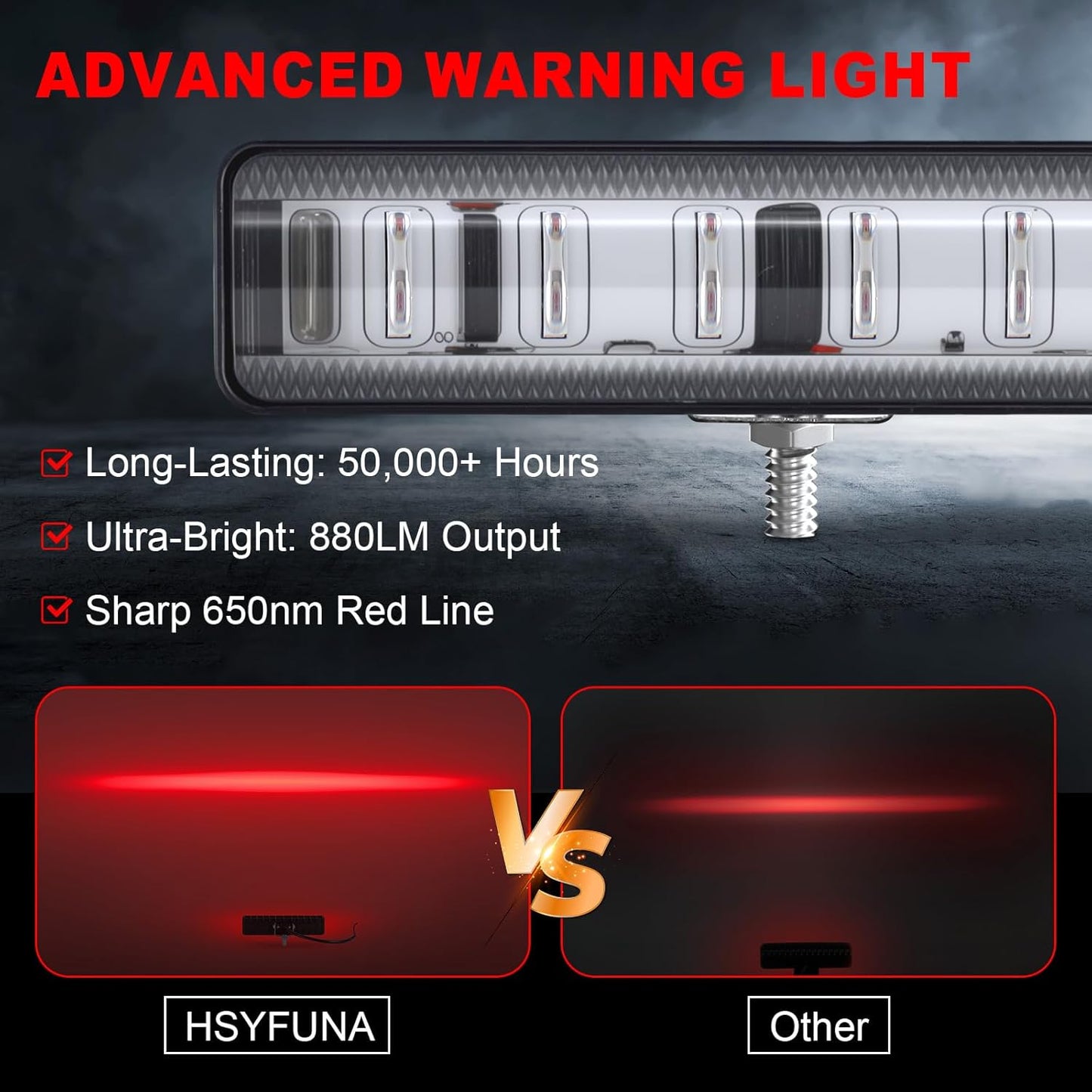 LED Forklift Safety Light Red for AGV Automated Guided Vehicle, Forklift Truck, Industrial Lift, Warehouse Safety, IP67 Waterproof, Aluminum Housing (4PCS)