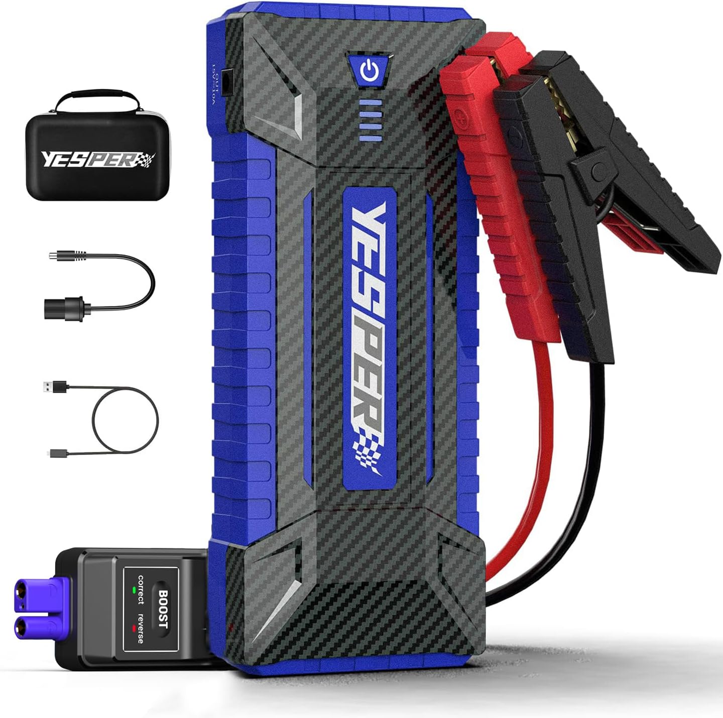 YESPER Jump Starter Portable, 4120A Peak Car Jumper Starter Jump Box(for All 12V Gas10.0L Diesel Engine), Booster Pack Jump Starter with DSLI Safe Tech& DC 15V Ports