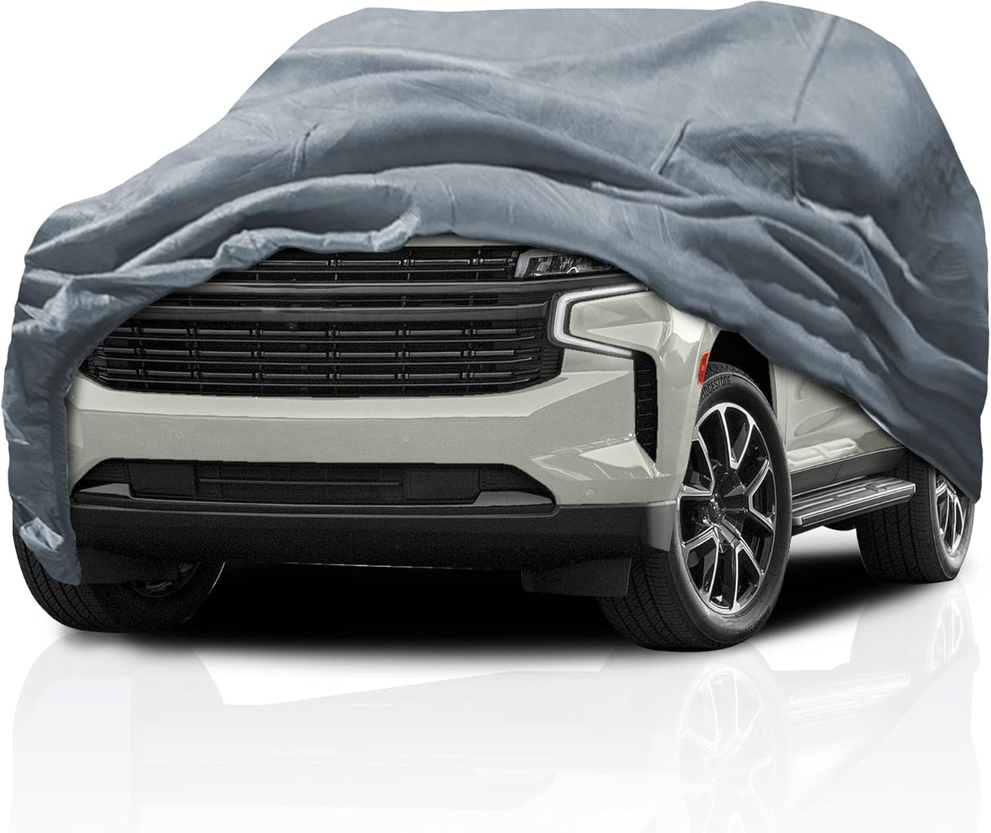 Supreme Full Car Cover - Semi Custom Fit for Tahoe 2007-2014 SUV 4-Door | All-Weather Protection: Waterproof, Dustproof, Windproof, UV-Resistant | Includes Accessories