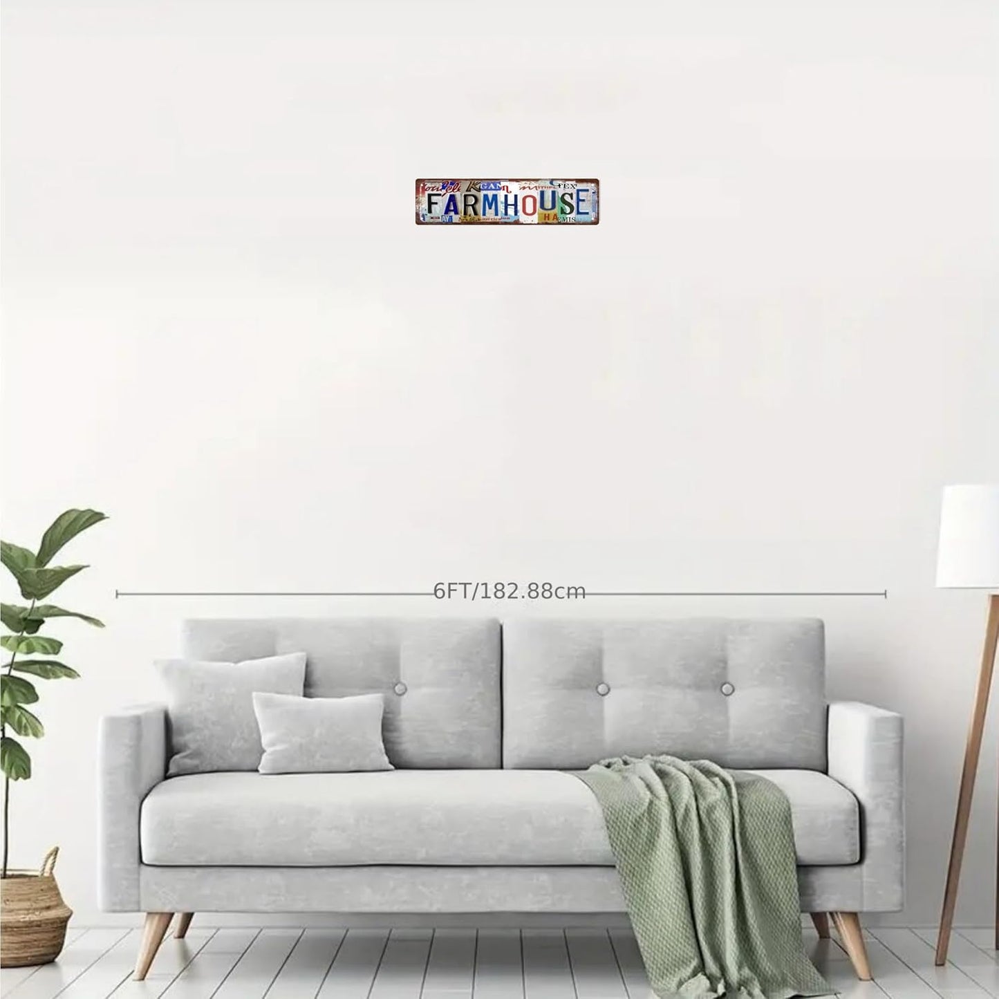 FARMHOUSE Vintage Metal Tin Sign, Street Sign, Home Decor, Room Decor, Wall Decor, Bathroom Decor, Bar Decor, Cafe Decor, Garage Decor, 16 x 4 Inch